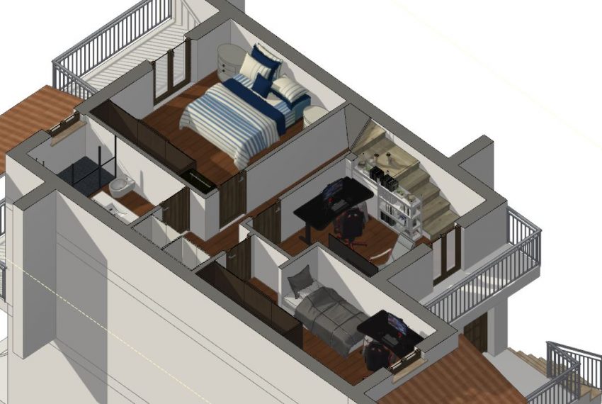 spaccato assonometrico 3