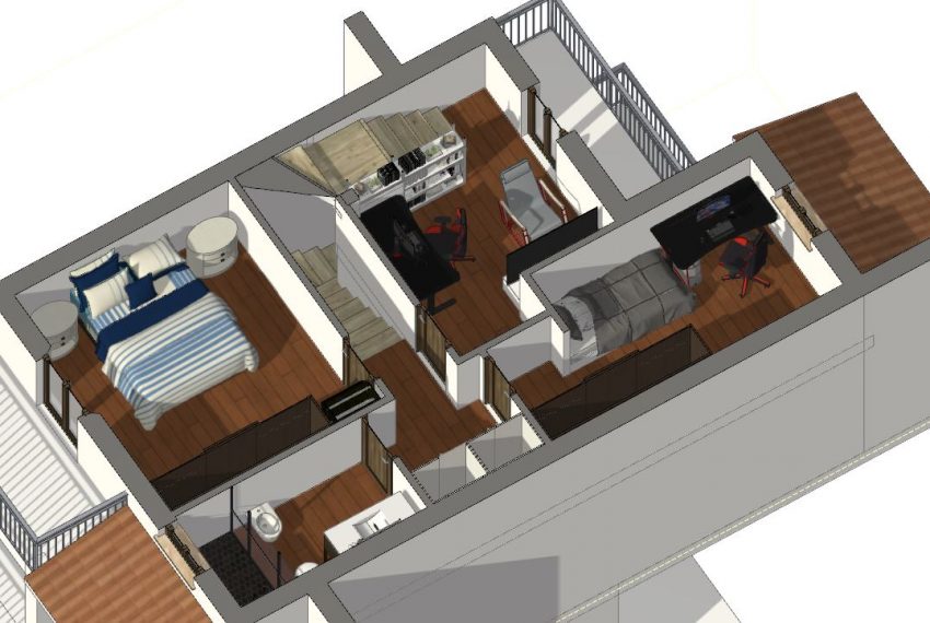 spaccato assonometrico 5